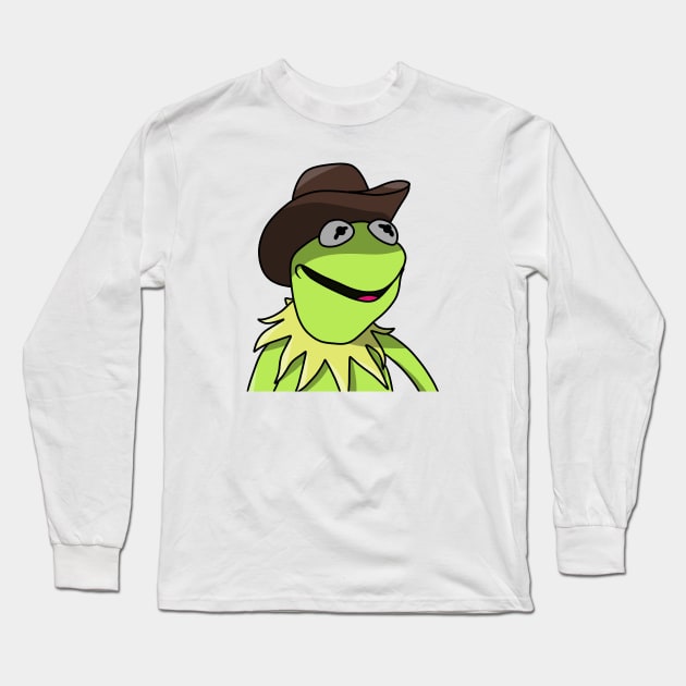 KERMIT AS A COWBOY Long Sleeve T-Shirt by OFFICIAL KERMIT STORE